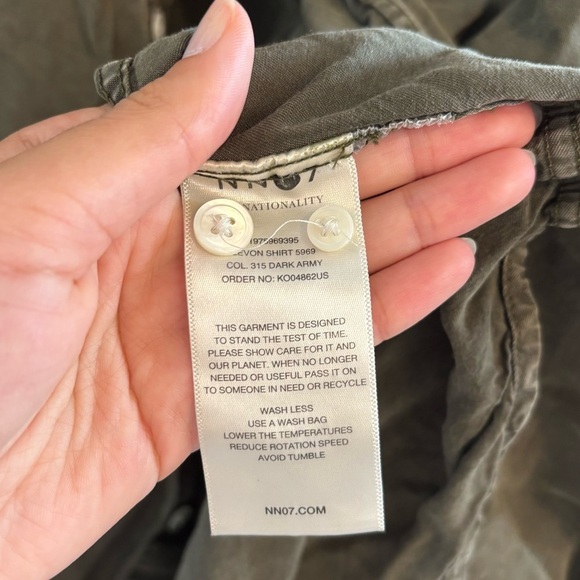 NN07 Levon Tencel Shirt Dark Army - Picture 4 of 8